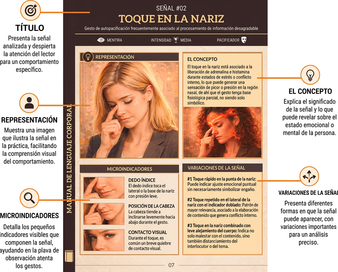 Para cada p\u00e1gina, una se\u00f1al de lenguaje corporal